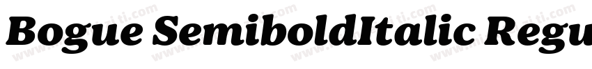 Bogue SemiboldItalic Regular字体转换